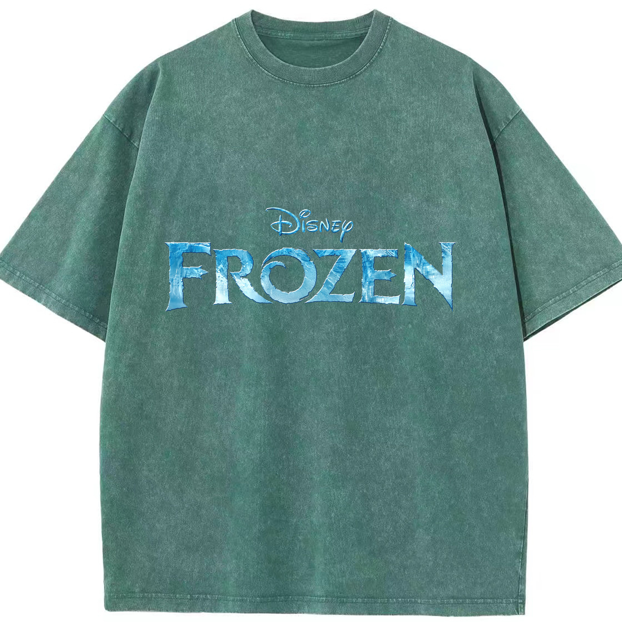（画像用） アナと雪の女王 アンナ エルサ Frozen Anna Elsa 綿100% ヴィンテージ風 半袖Tシャツ（フロントプリント）